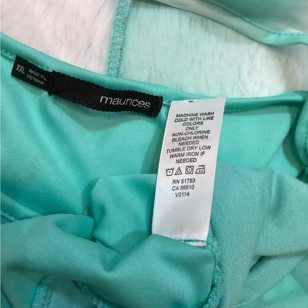 Maurices tank top with sheer overlay and banded hem Woman’s size XXL - Picture 12 of 14